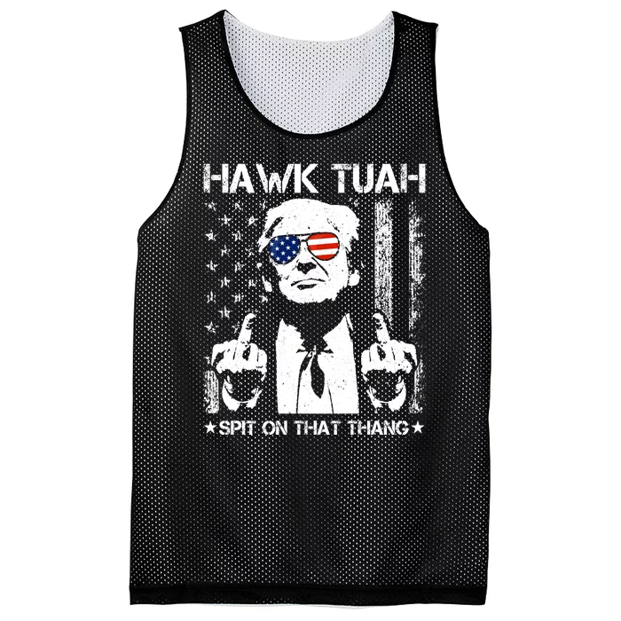 Hawk Tuah Spit On That Thang Trump Mesh Reversible Basketball Jersey Tank