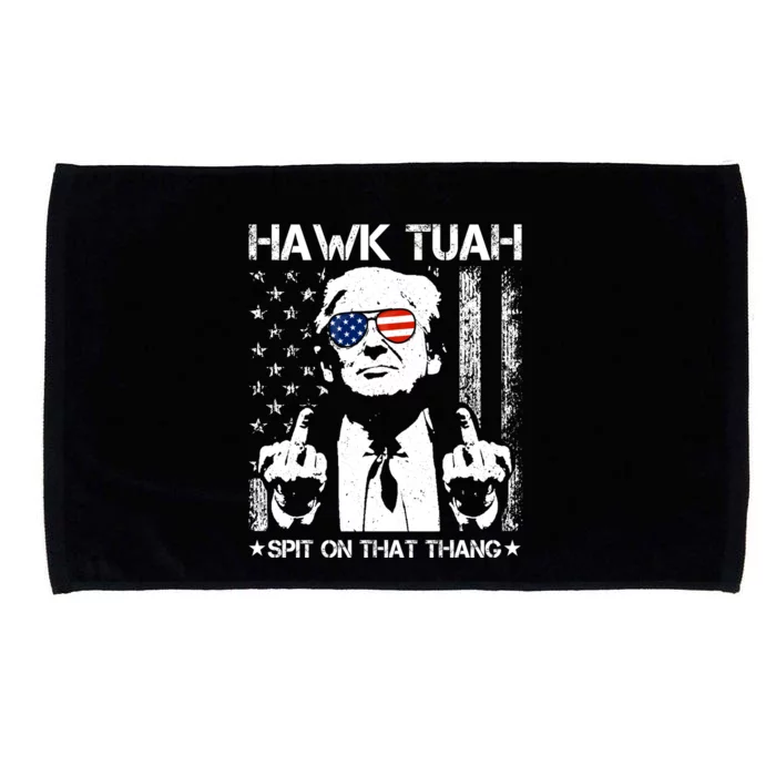 Hawk Tuah Spit On That Thang Trump Microfiber Hand Towel