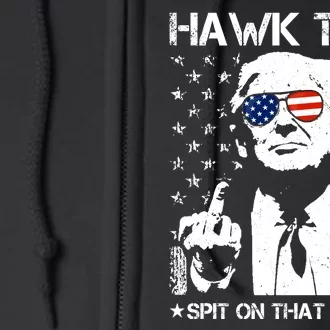 Hawk Tuah Spit On That Thang Trump Full Zip Hoodie