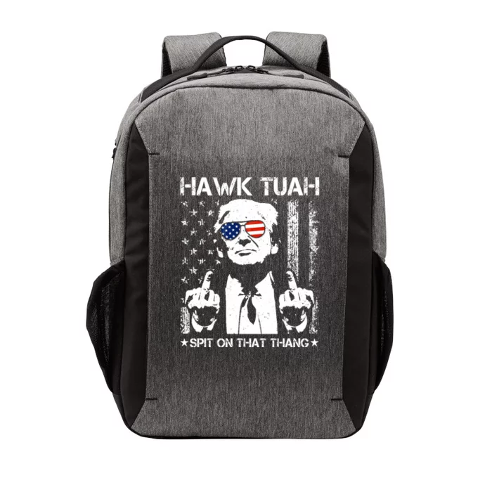 Hawk Tuah Spit On That Thang Trump Vector Backpack