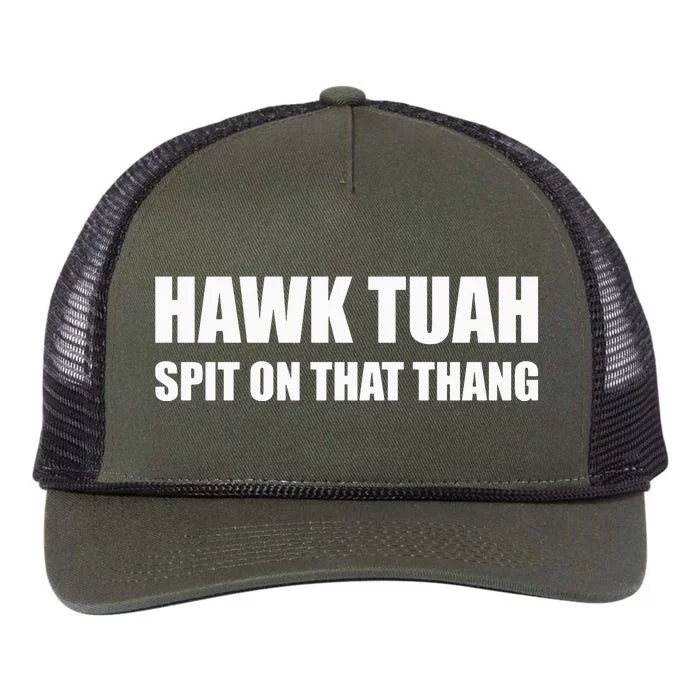 Hawk Tuah Spit On That Thang Retro Rope Trucker Hat Cap