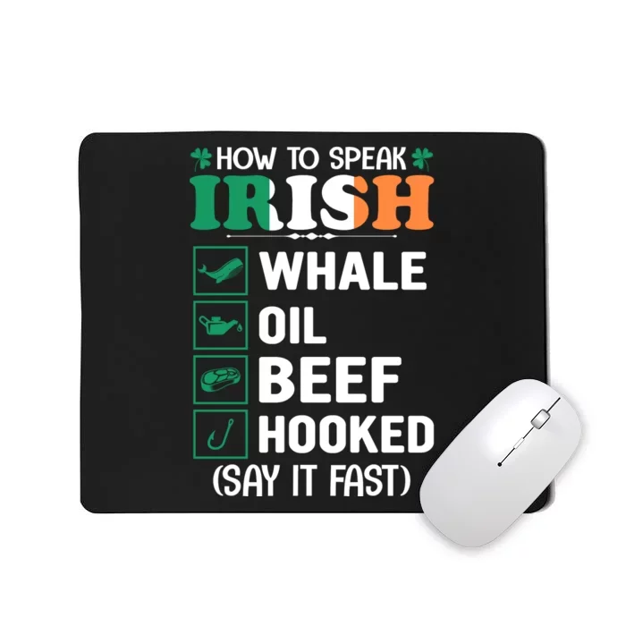 How To Speak Irish Funny Mousepad