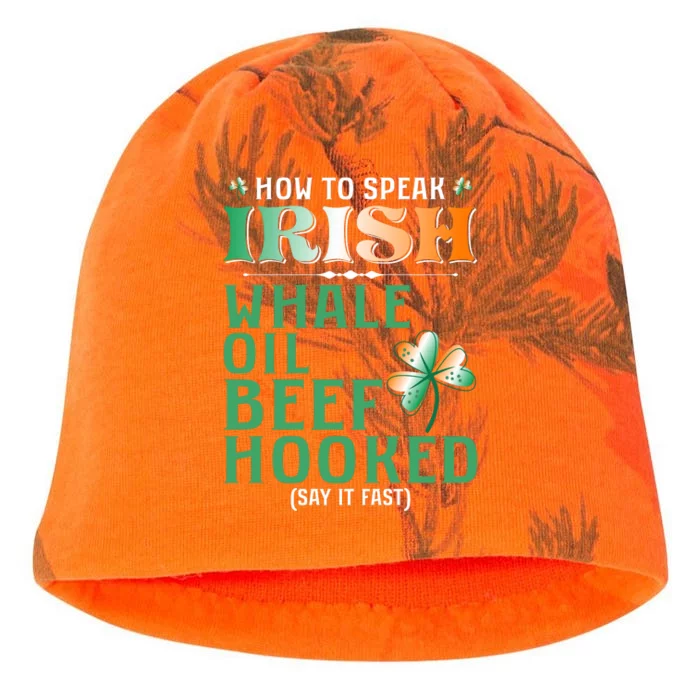 How To Speak Irish Whale Oil Beef Hooked Kati - Camo Knit Beanie