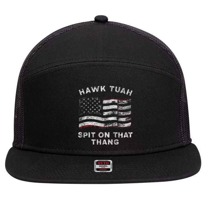 Hawk Tush Spit On That Thang Viral Election Parody 7 Panel Mesh Trucker Snapback Hat