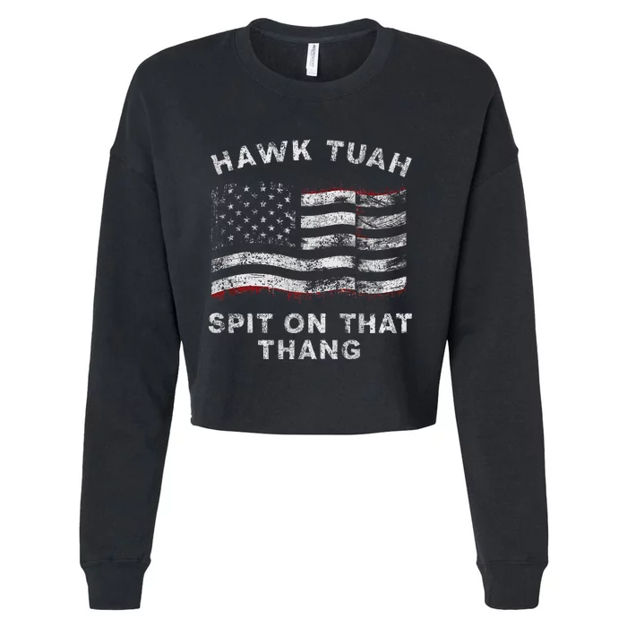 Hawk Tush Spit On That Thang Viral Election Parody Cropped Pullover Crew