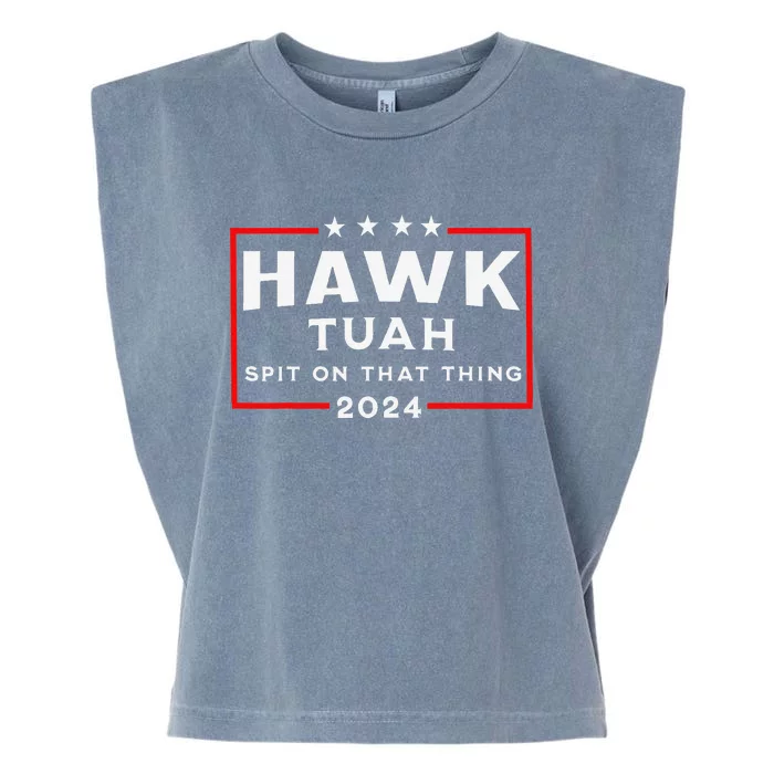 Hawk Tuah Spit On That Thing Garment-Dyed Women's Muscle Tee