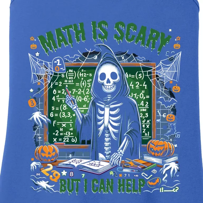 Halloween Teacher Spooky Math Teacher Meaningful Gift Ladies Essential Tank