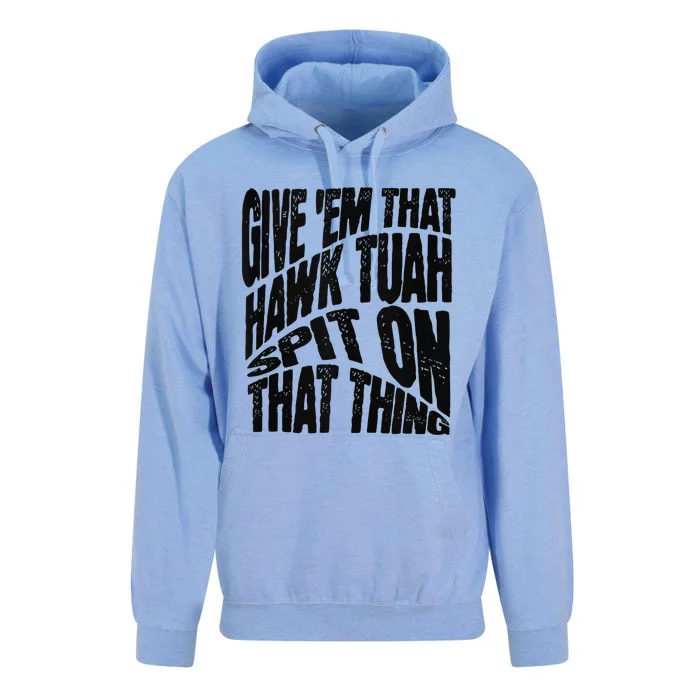 Hawk Tuah Spit On That Thing Hawk Tua Funny Meme Unisex Surf Hoodie