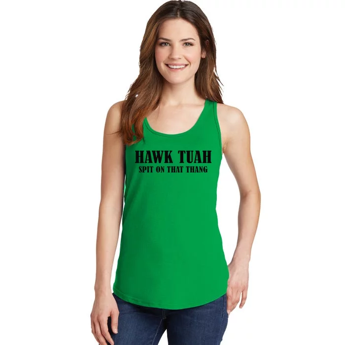 Hawk Tuah Spit On That Thing Viral Parody Hawk Tush Ladies Essential Tank