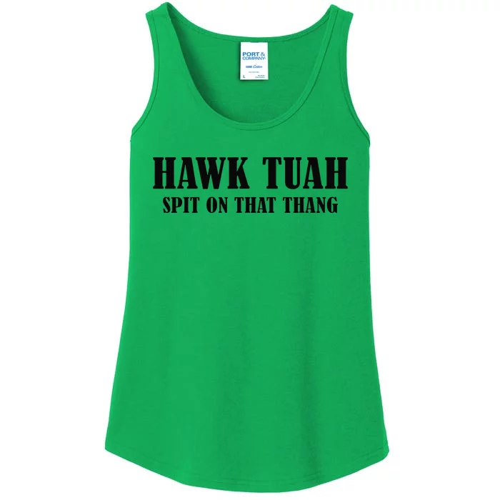 Hawk Tuah Spit On That Thing Viral Parody Hawk Tush Ladies Essential Tank