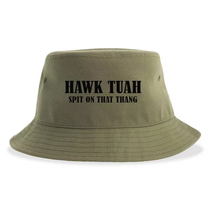 Hawk Tuah Spit On That Thing Viral Parody Hawk Tush Sustainable Bucket Hat