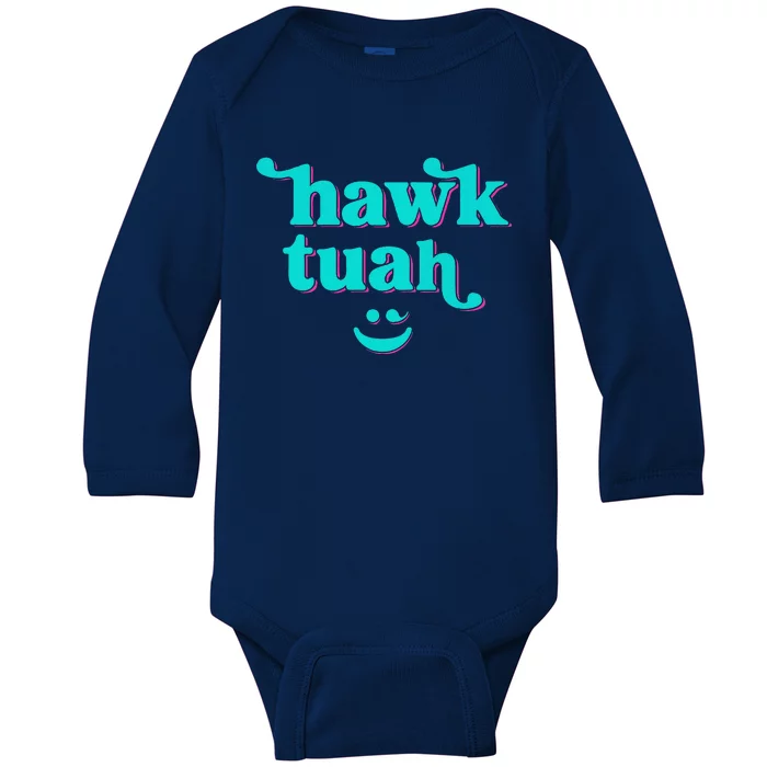 Hawk Tuah Spit On That Thing Baby Long Sleeve Bodysuit