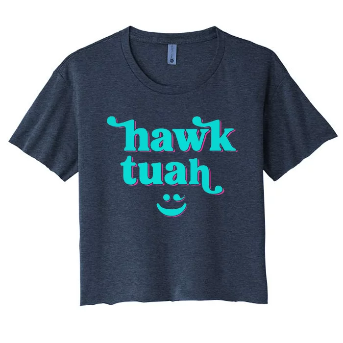 Hawk Tuah Spit On That Thing Women's Crop Top Tee