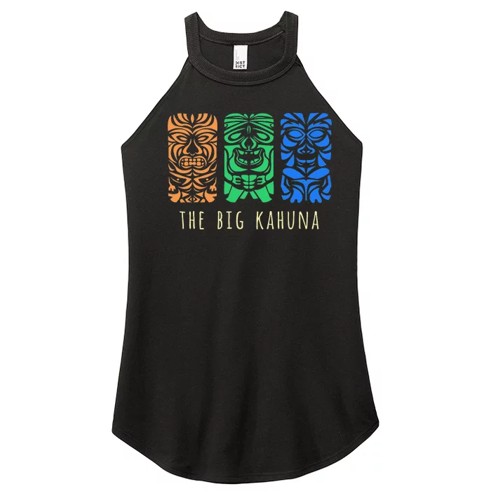 Hawaii Tiki Surfing Polynesian Big Kahuna Retro Hipster Women’s Perfect Tri Rocker Tank