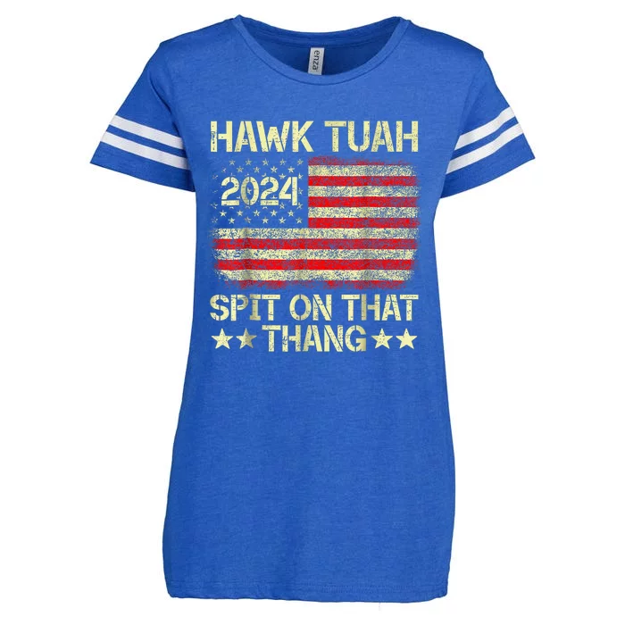 Hawk Tush Spit On That Thing Presidential Candidate Parody Vintage America Flag Enza Ladies Jersey Football T-Shirt