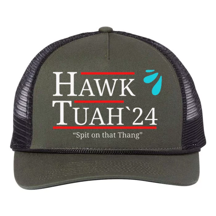 Hawk Tuah Spit On That Thingthangthang Meme Hauk Tuah Retro Rope Trucker Hat Cap