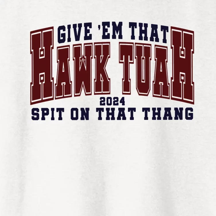 Hawk Tuah Spit On That Thang Women's Crop Top Tee