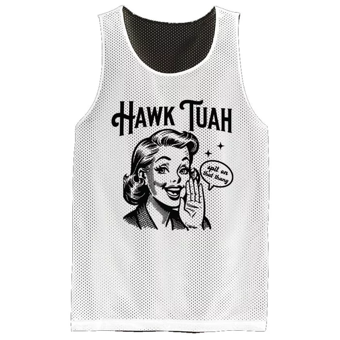 Hawk Tuah Spit On That Thang Mesh Reversible Basketball Jersey Tank