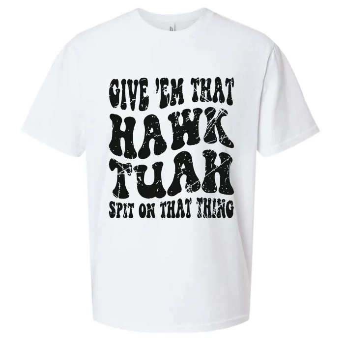 Hawk Tuah Spit On That Thing Sueded Cloud Jersey T-Shirt