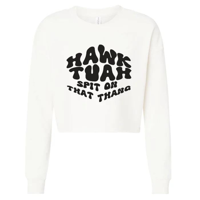 Hawk Tuah Spit On That Thang 2024 Cropped Pullover Crew