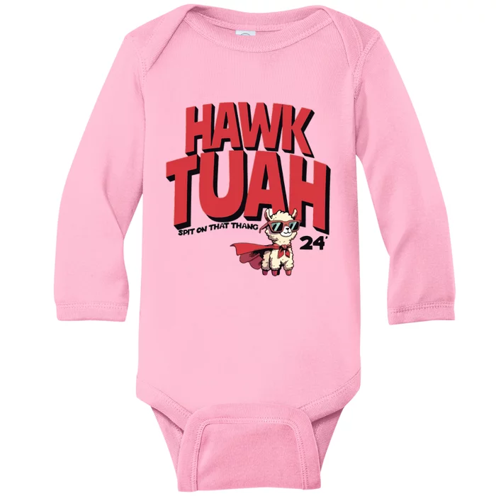 Hawk Tuah Spit On That Thang 2024 Baby Long Sleeve Bodysuit