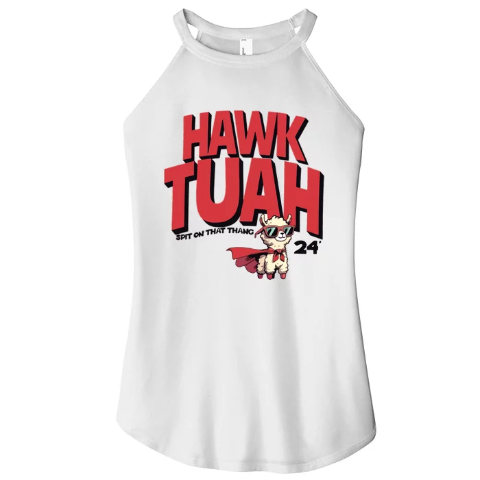 Hawk Tuah Spit On That Thang 2024 Women’s Perfect Tri Rocker Tank