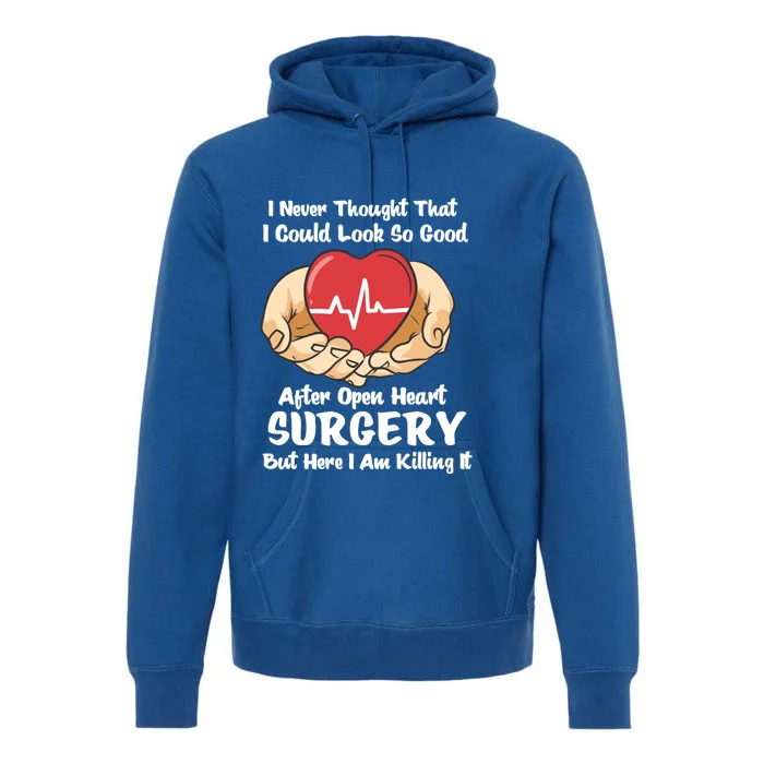 Heart Transplant Survivor Heart Bypass Open Heart Surgery Gift Premium Hoodie