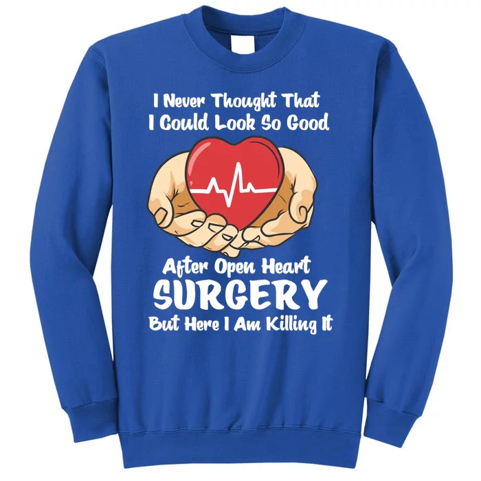 Heart Transplant Survivor Heart Bypass Open Heart Surgery Gift Tall Sweatshirt