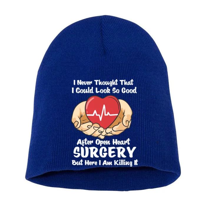 Heart Transplant Survivor Heart Bypass Open Heart Surgery Gift Short Acrylic Beanie