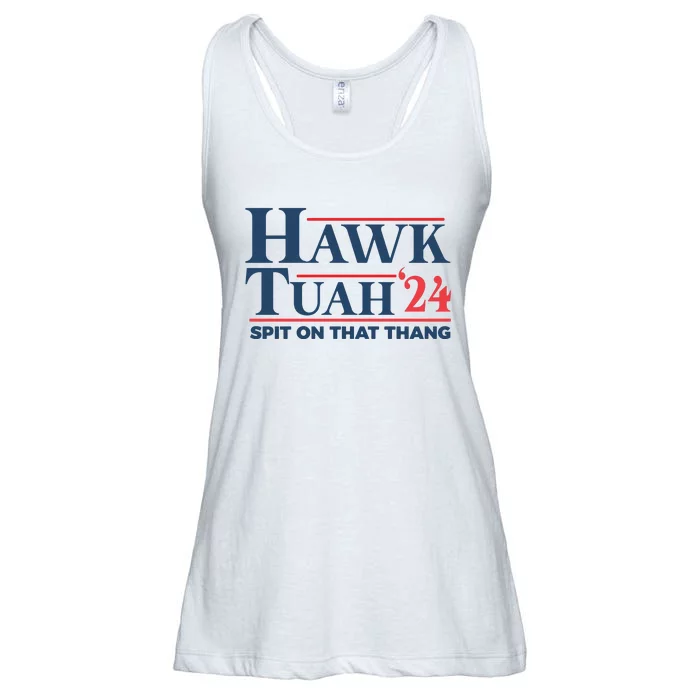 Hawk Tuah Spit On That Thang Funny Ladies Essential Flowy Tank