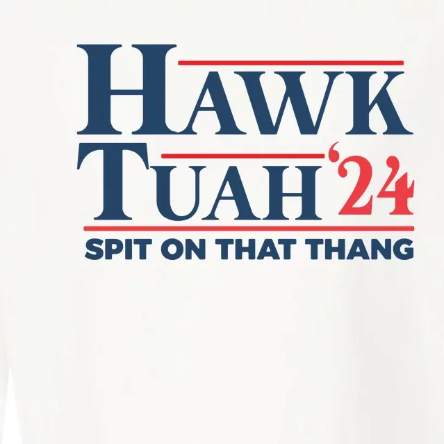 Hawk Tuah Spit On That Thang Funny Cropped Pullover Crew