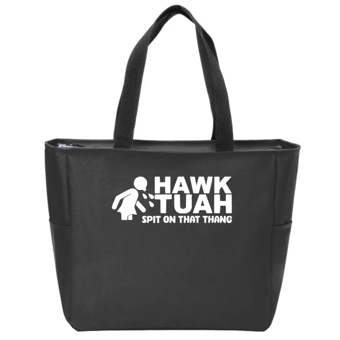 Hawk Tuah Spit On That Thang Zip Tote Bag