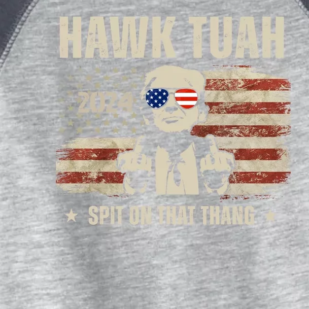 Hawk Tuah Spit On That Thang 2024 Usa Trump Toddler Fine Jersey T-Shirt