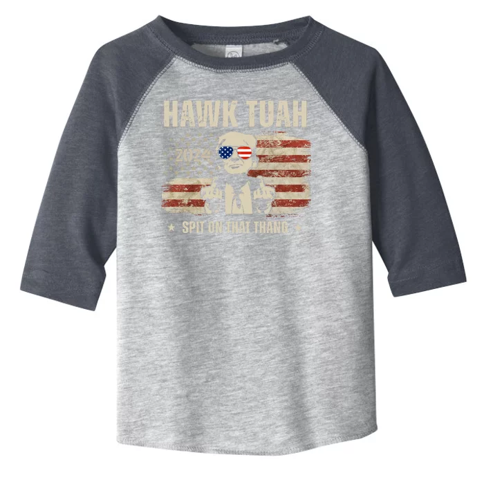 Hawk Tuah Spit On That Thang 2024 Usa Trump Toddler Fine Jersey T-Shirt