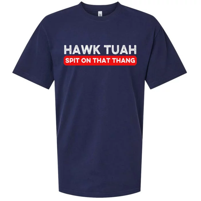 Hawk Tuah Spit On That Thang Hawk Thua Hawk Tua Sueded Cloud Jersey T-Shirt