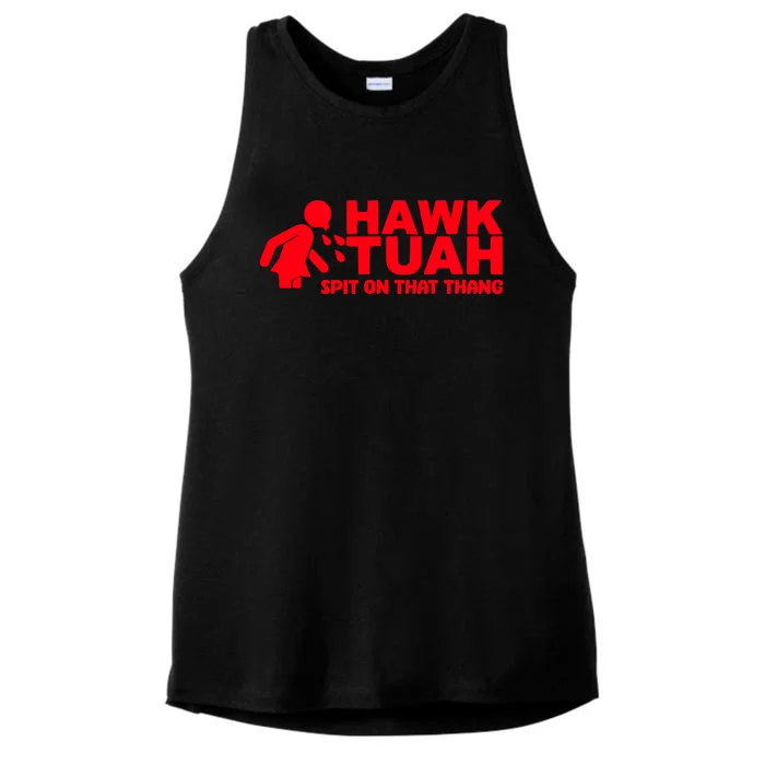 Hawk Tuah Spit On That Thang Ladies Tri-Blend Wicking Tank