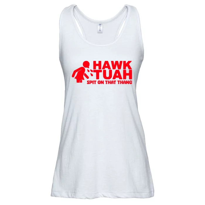 Hawk Tuah Spit On That Thang Ladies Essential Flowy Tank