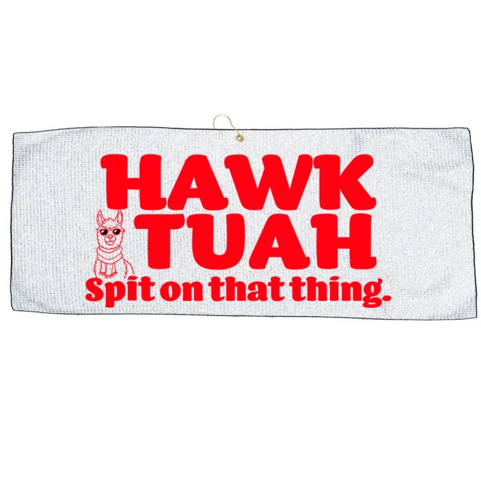 Hawk Tuah Spit On That Thang Large Microfiber Waffle Golf Towel