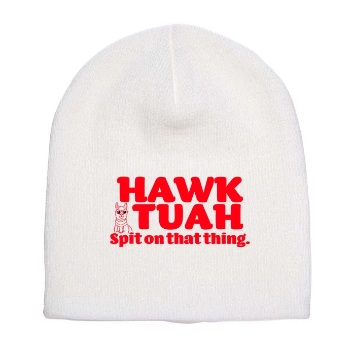 Hawk Tuah Spit On That Thang Short Acrylic Beanie