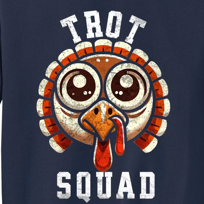 Happy Thanksgiving Turkey Vintage Thanksgiving Trot Squad Sweatshirt