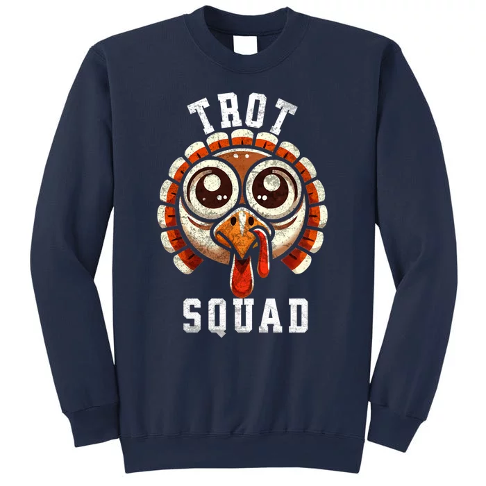 Happy Thanksgiving Turkey Vintage Thanksgiving Trot Squad Sweatshirt