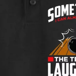 Hear The Ten Pin Laughing Funny Bowler & Bowling Dry Zone Grid Performance Polo