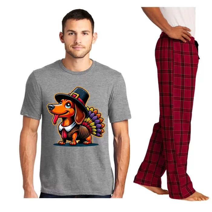 Humor Thanksgiving Turkey Weiner Dachshund Dog Pajama Set