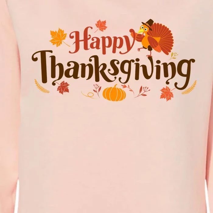 Happy Thanksgiving Turkey Holiday Cute Gift Womens California Wash Sweatshirt