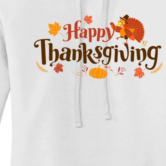 Happy Thanksgiving Turkey Holiday Cute Gift Women's Pullover Hoodie