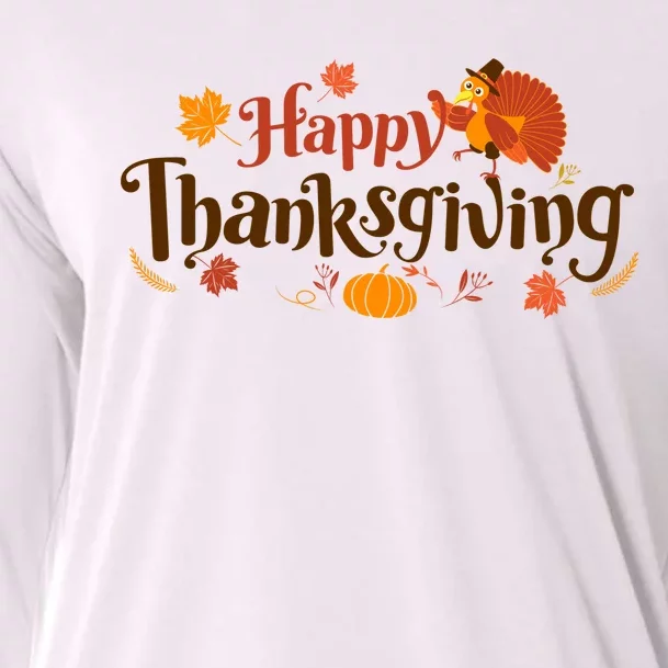 Happy Thanksgiving Turkey Holiday Cute Gift Cooling Performance Long Sleeve Crew