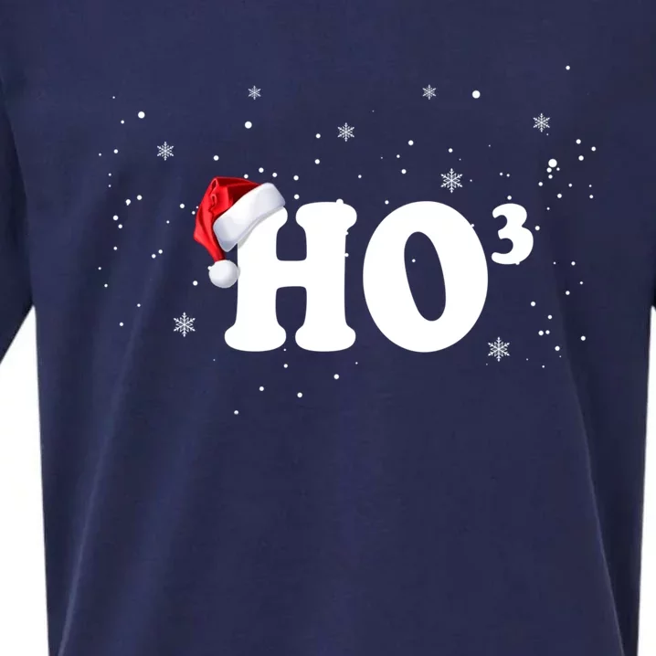 Ho To The Third Power Gift Funny Christmas Ho Ho Ho Gift Sueded Cloud Jersey T-Shirt