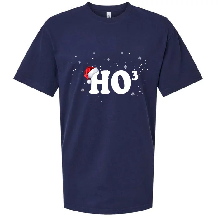 Ho To The Third Power Gift Funny Christmas Ho Ho Ho Gift Sueded Cloud Jersey T-Shirt