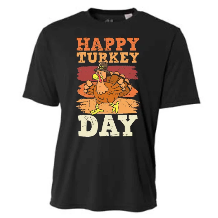 Happy Thanksgiving Turkey Day Family  Matching Pajama Cooling Performance Crew T-Shirt