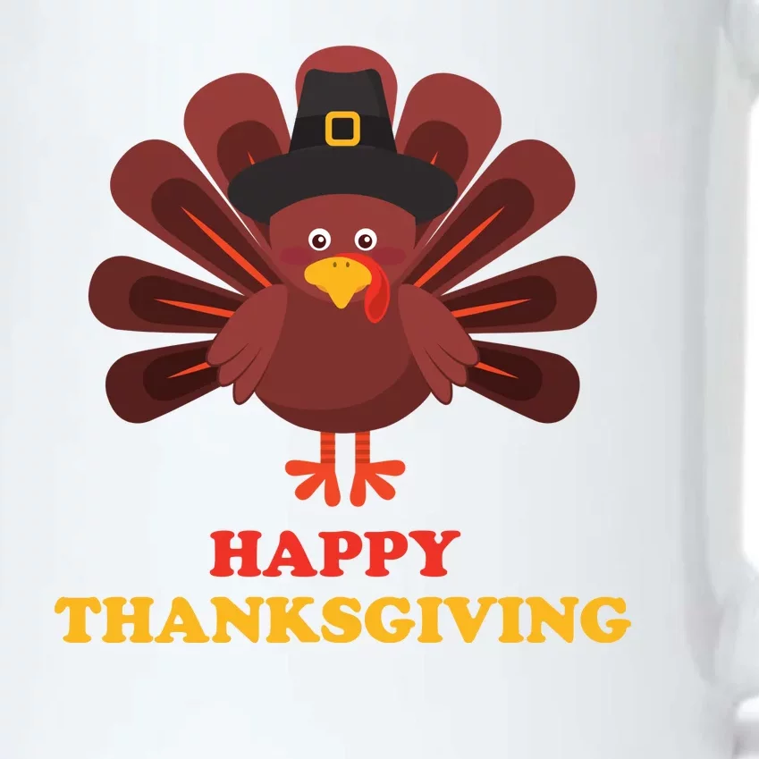 Happy Thanksgiving Turkey Holiday Festive Black Color Changing Mug